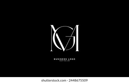 GM, MG, G, M, Abstrakte Buchstaben Logo-Monogramm