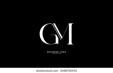 GM, MG, G, M, Abstrakte Buchstaben Logo-Monogramm