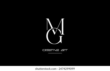 GM, MG, G, M abstract letters logo monogram