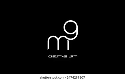 GM, MG, G, M Abstrakte Buchstaben Logo Monogramm