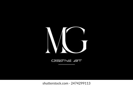 GM, MG, G, M abstract letters logo monogram