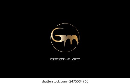 GM, MG, G, M letras abstractas logo monograma