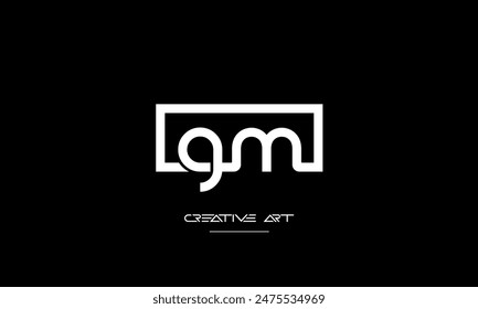 GM, MG, G, M Abstrakte Buchstaben Logo Monogramm