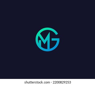 
GM, MG initial logo monogram designs modern vector templates