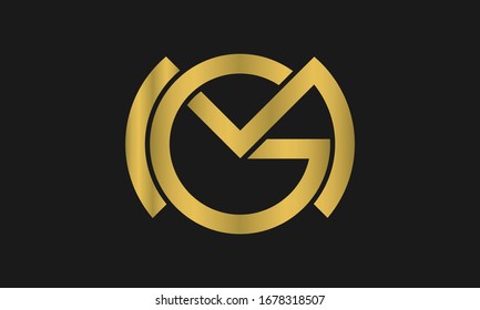 GM, MG Letter Logo Design with Creative Modern Trendy Typography and monogram logo.