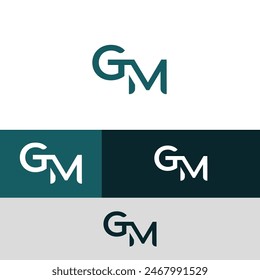 GM, MG Brief Logo Design Vorlage Elemente. Modernes abstraktes digitales Alphabet-Buchstaben-Logo.