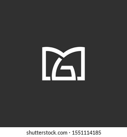 GM or MG letter vector logo abstract