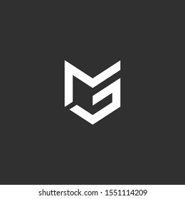 Resumen del logotipo vectorial de letras GM o MG