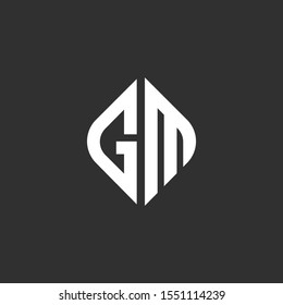 GM or MG letter vector logo abstract