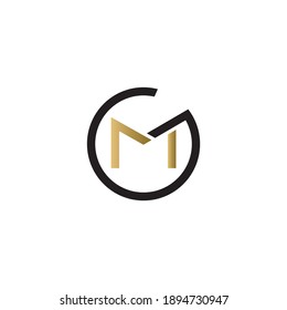 gm modernen Logo-Design, Vektorsymbol