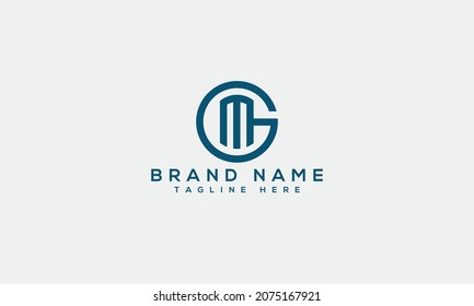 GM monogram letter logo design with vector