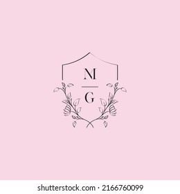 Letras del logo de la boda GM en un diseño profesional de alta calidad que se imprimirá bien en cualquier medio impreso