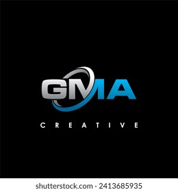 GMA Letter Initial Logo Design Template Vector Illustration