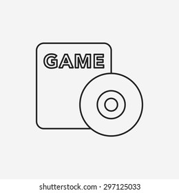 gmae CD sheet line icon