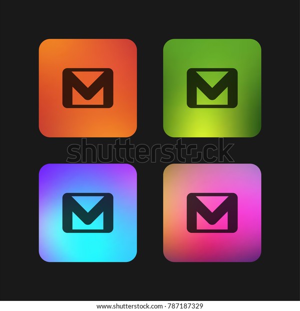 Gmail Four Color Gradient App Icon Stock Vector Royalty Free