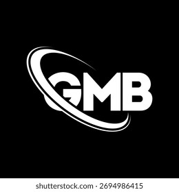 GMB logo. GMB letter. GMB letter logo design. Initials GMB logo linked with circle and uppercase monogram logo. GMB-typography for technology, business and real estate brand.