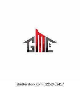GMC letter logo design on white background. GMC creative initials building logo concept. GMC letter design. GMC letter logo design vector illustration