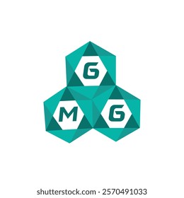 GMG creative minimalist letter logo. GMG unique vector initials alphabet letter logo design
