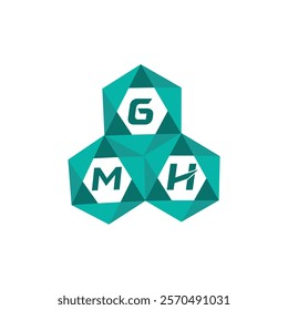 GMH creative minimalist letter logo. GMH unique vector initials alphabet letter logo design
