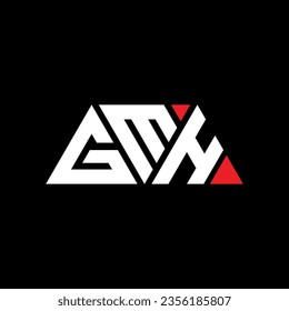 GMH Dreieck-Buchstaben Logo-Design mit Dreiecksform. GMH Dreieck Logo Design Monogramm. GMH Dreieck Vektor Logo Vorlage mit roter Farbe. GMH dreieckiges Logo Simple, Elegant und Luxury Design.