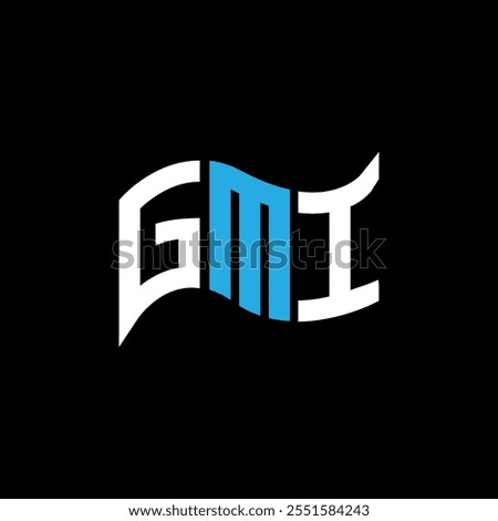 GMI logo design, GMI simple and modern logo. GMI luxurious alphabet design  
