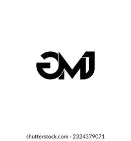 gmj marcado diseño inicial del logotipo del monograma