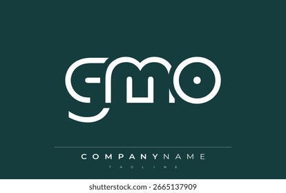 Logo-Design mit abstrakten GVO-Buchstaben. Modernes Business-Logo-Design mit abstrakter Typografie und zeitgenössischem Stil