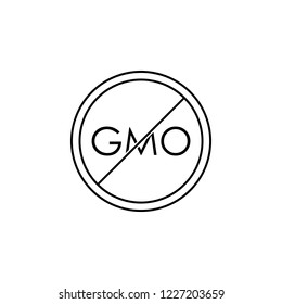 GMO, ban icon. Element of GMA icon for mobile concept and web apps. Thin line GMO, ban icon can be used for web and mobile