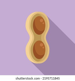 Gmo bean icon flat vector. Dna food. Medicine gene
