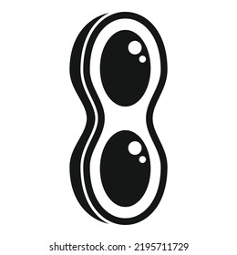 Gmo bean icon simple vector. Dna food. Medicine gene