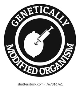 Gmo citrus logo. Simple illustration of gmo citrus vector logo for web