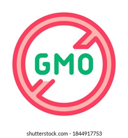 Gmo Crossed Icon Vector. Outline Gmo Crossed Sign. Isolated Contour Symbol Illustration