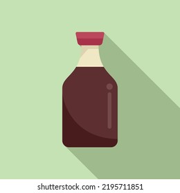 Gmo drink icon flat vector. Dna food. Gene medicine