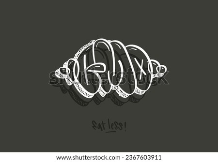 GMO Eat Less Graffiti Throw Up Letters Vector Design Eps 10