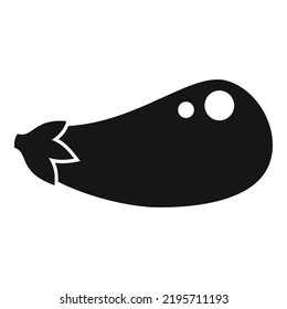 Gmo eggplant icon simple vector. Research test. Biology fruit