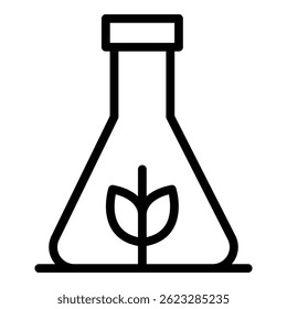 Ícone do balão de Ogm. Contornar o ícone do vetor do frasco do ogm para o web design isolado no fundo branco