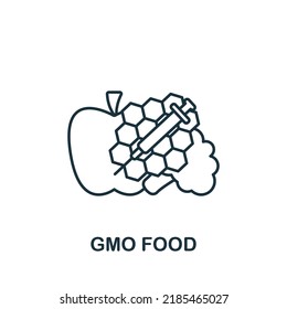 Gmo Food icon. Monochrome simple Bioengineering icon for templates, web design and infographics
