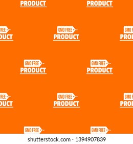 Gmo free badge pattern vector orange for any web design best