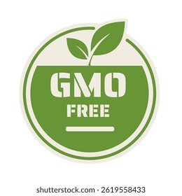 GMO free badge, sticker - vector illustration