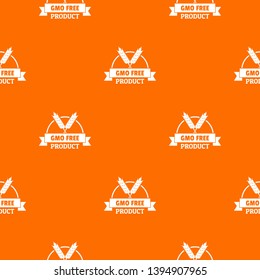 Gmo free bakery pattern vector orange for any web design best
