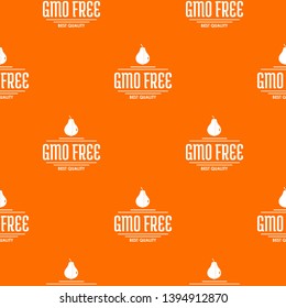 Gmo free bio pattern vector orange for any web design best