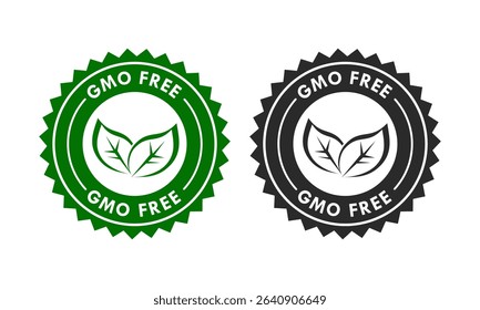 GMO Free design logo template illustration