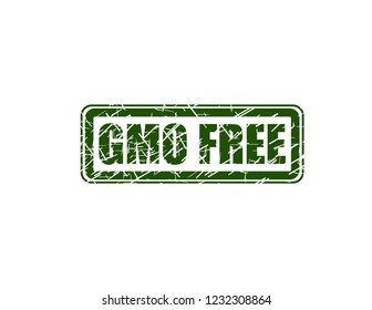 Gmo free green stamp