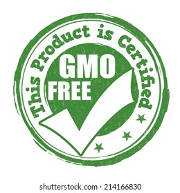 Gmo free grunge rubber stamp on white background, vector illustration
