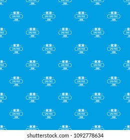 Gmo free health pattern vector seamless blue repeat for any use