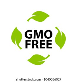 GMO free, icon illustration.