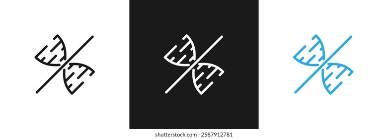GMO free icon. Non GMO label. No added or artificial chemicals illustration, logo, symbol, sign, stamp, tag, emblem, mark or seal for product packaging isolated.
