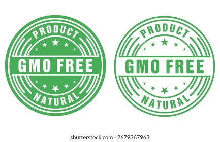 Icono libre de OGM. signo de logotipo no OGM para Plantilla de Vector de diseño de paquete de alimentos saludables
