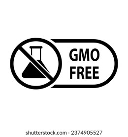 gmo free icon organic food sign