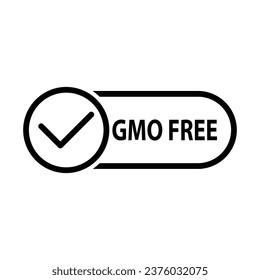 gmo free icon organic food sign